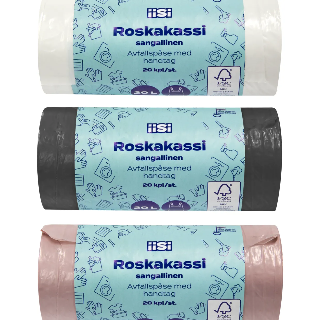 Roskakassi Iisi 20 L, 20 kpl