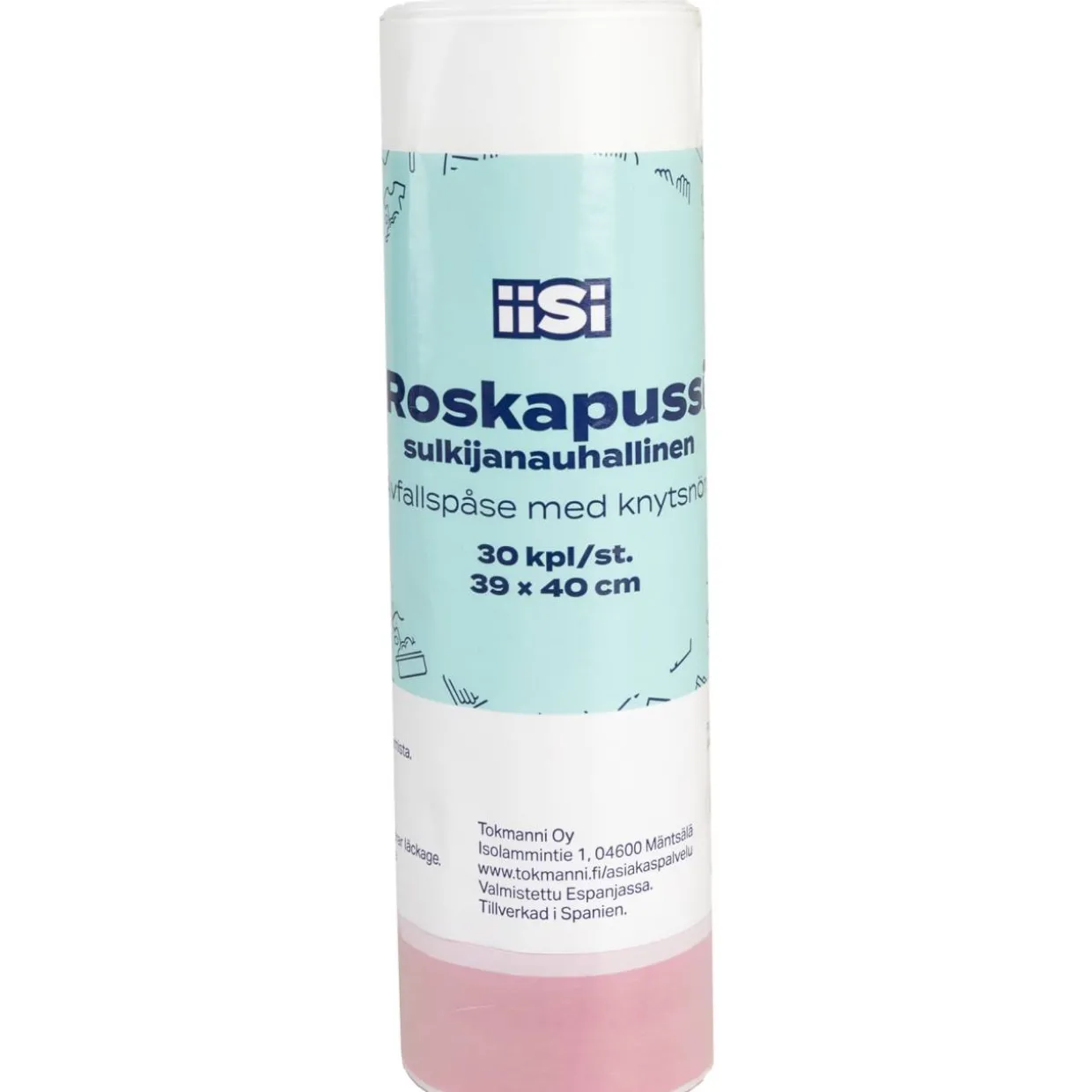 Roskakassi Iisi 10 l nauhoilla, tuoksullinen
