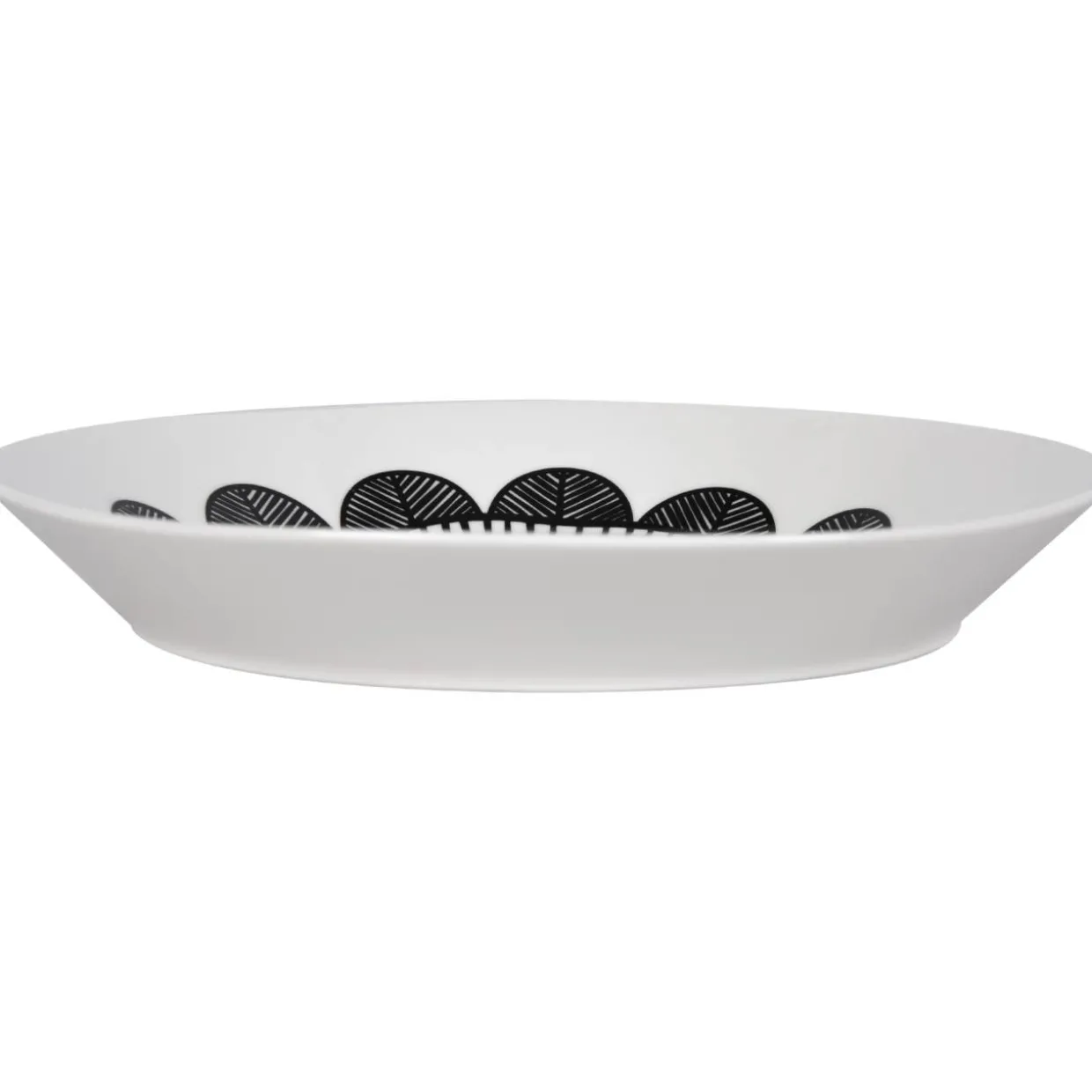 Ruokalautanen Kotikulta 25 cm Emma mustavalkoinen