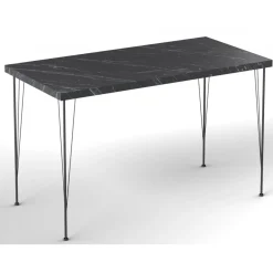 Ruokapöytä Chic Home 120 cm Noora + 4 tuolia, musta