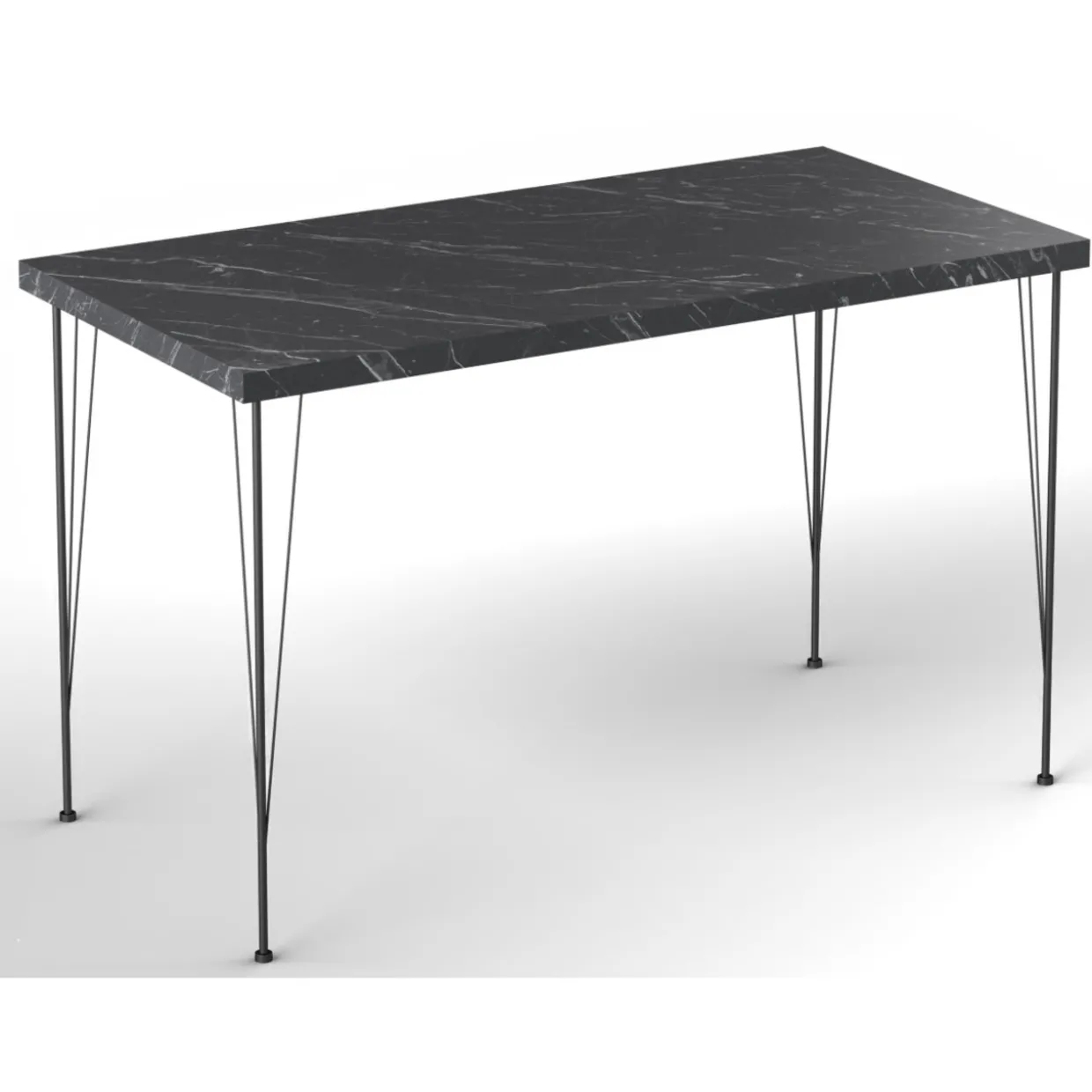 Ruokapöytä Chic Home 120 cm Noora + 4 tuolia, musta