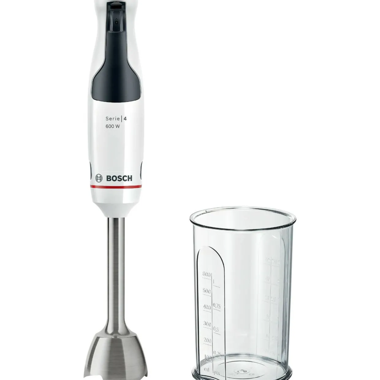 Sauvasekoitin Bosch Serie 4 ErgoMaster 600 W, valkoinen