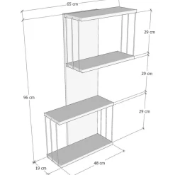 Seinähylly Chic Home 65 x 19 x 96 cm Daavid