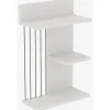 Seinähylly Chic Home 40 x 19 x 60 cm Kaappo valkoinen