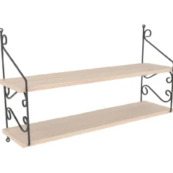 Seinähylly Chic Home 70 x 20 x 51 cm Senja vaaleanbeige/musta