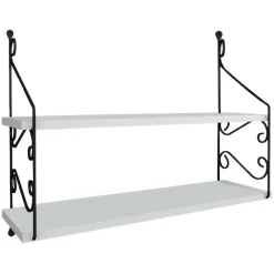 Seinähylly Chic Home 70 x 20 x 51 cm Senja valkoinen/musta