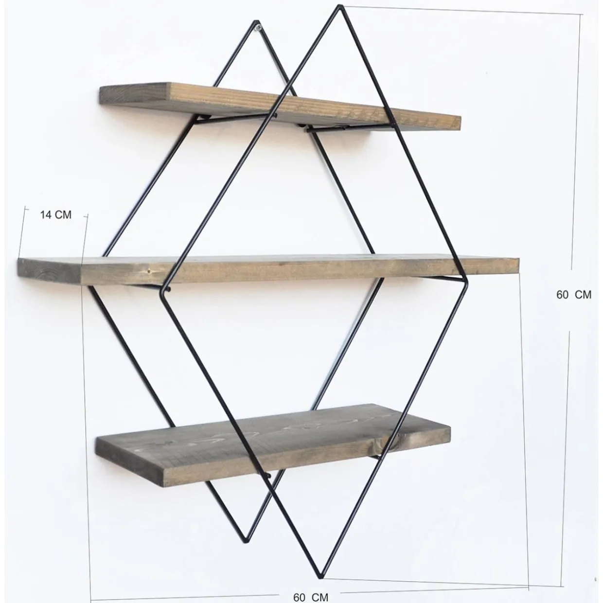 Seinähylly Chic Home 60 x 14 x 60 cm Wilma