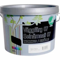 Seinämaali 2,5 L 07 musta 17