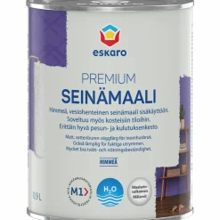 Seinämaali Eskaro Premium maalarinvalkoinen 0,9 l