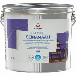 Seinämaali Eskaro Premium maalarinvalkoinen 2,7 l