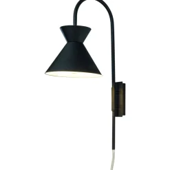 Seinävalaisin Aneta Lighting Coni, musta
