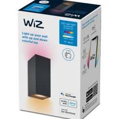 Seinävalaisin WiZ Up&Down musta 2x5W RGB