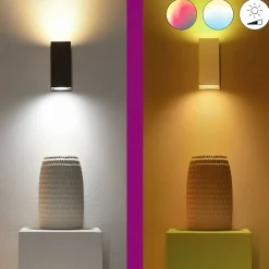 Seinävalaisin WiZ Up&Down valkoinen 2x5W RGB