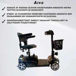Senioriskootteri Arvo P100 musta