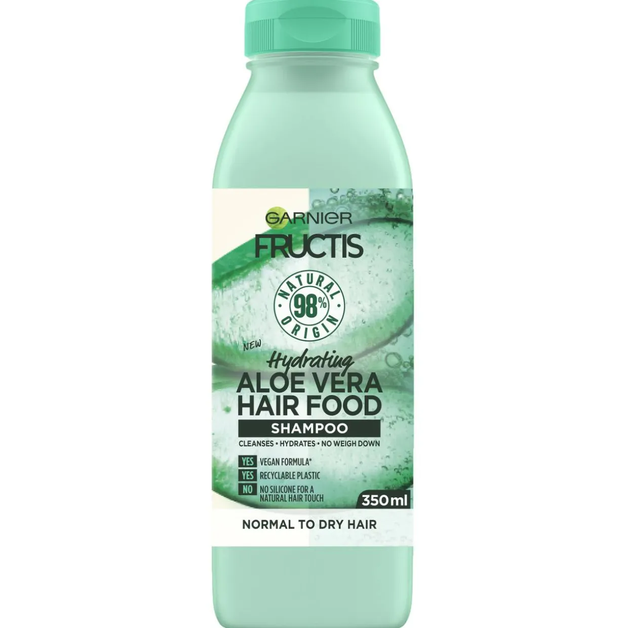 Shampoo Garnier 350 ml Aloe Vera Hair Food normaaleille ja kuiville hiuksille
