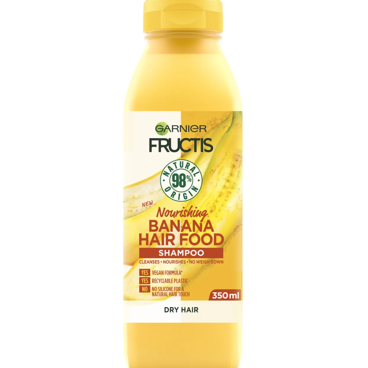 Shampoo Garnier 350 ml Banana Hair Food kuiville hiuksille