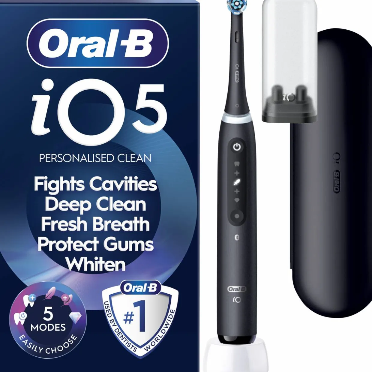 Sähköhammasharja Oral-B iO5 mattamusta + matkakotelo