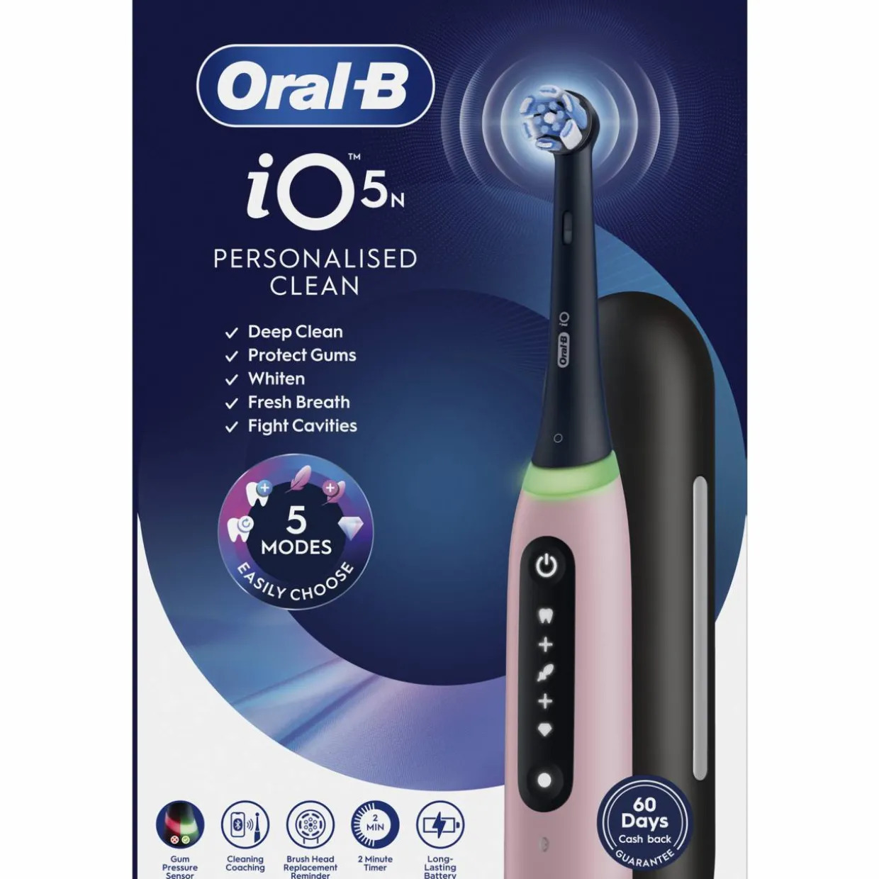 Sähköhammasharja Oral-B iO5 pinkki + matkakotelo