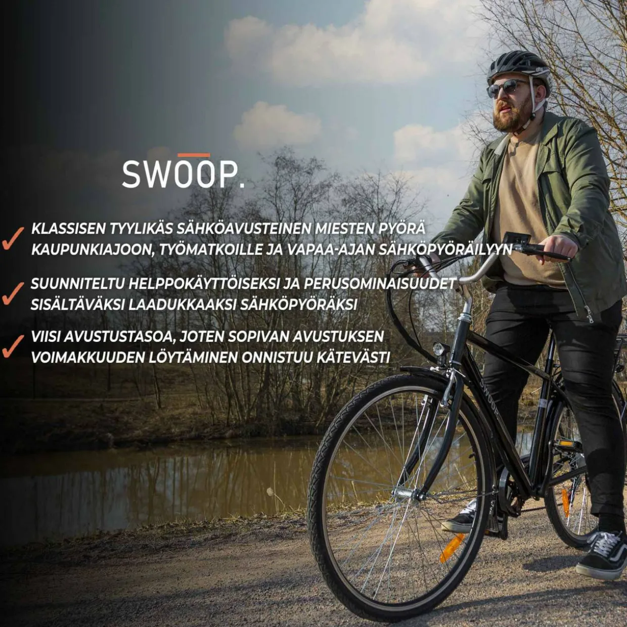 Sähköpyörä Swoop Classic 28”, miesten