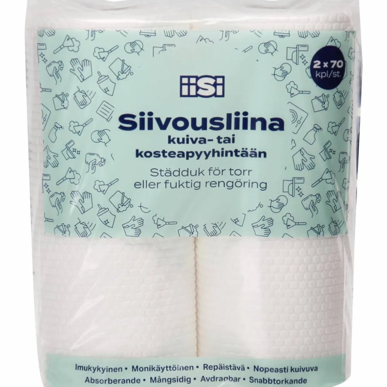 Siivousliina 2x70kpl rulla