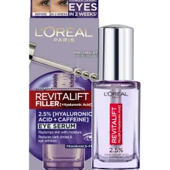 Silmänympärysseerumi Loreal Revitalift Filler 20 ml 2,5 % Hyaluronic Acid + Caffein
