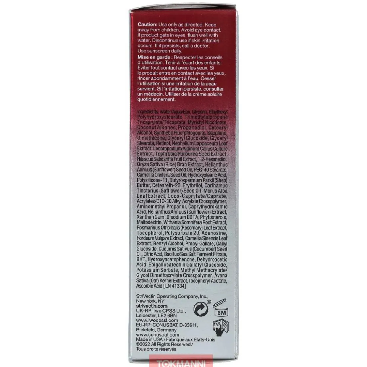 Silmänympärysvoide, Strivectin 15 ml Advanced Retinol Multi Correct