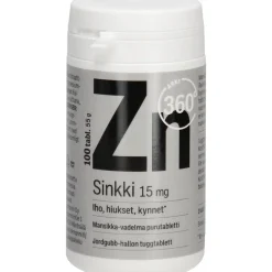 Sinkki Arki 360° 100 kpl 15 mg mansikka-vadelma
