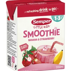 Smoothie Semper 200 ml banaani-mansikka 12 kk