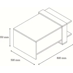 Sohvapöytä Chic Home 80 x 55 x 35 cm Olli