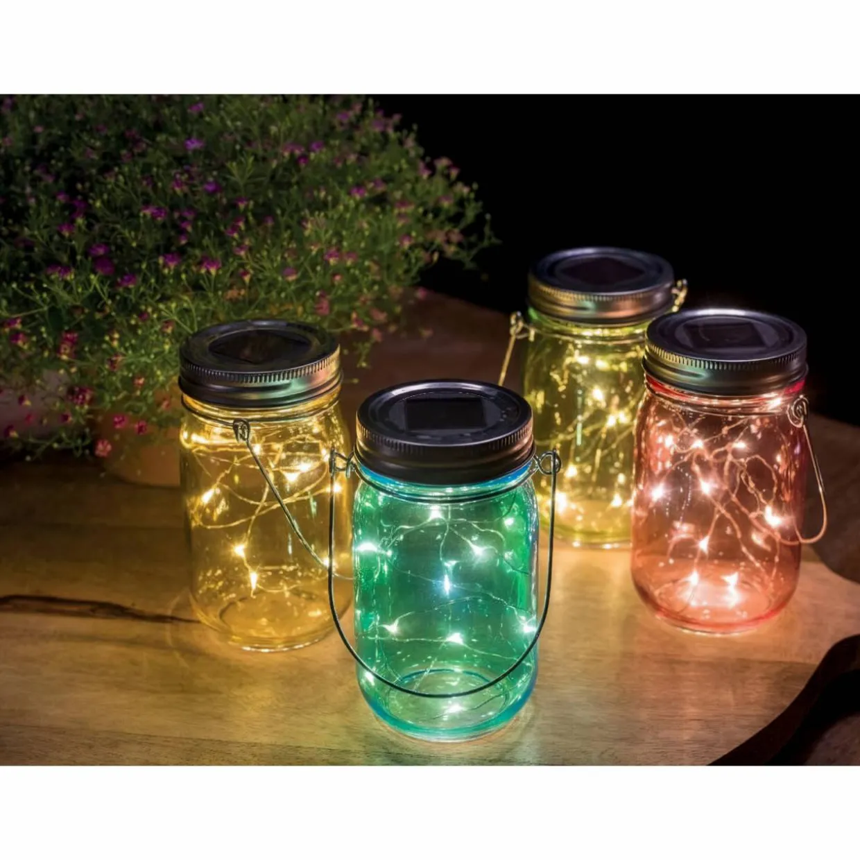 SOLAR LED-lasipurkki lajitelma