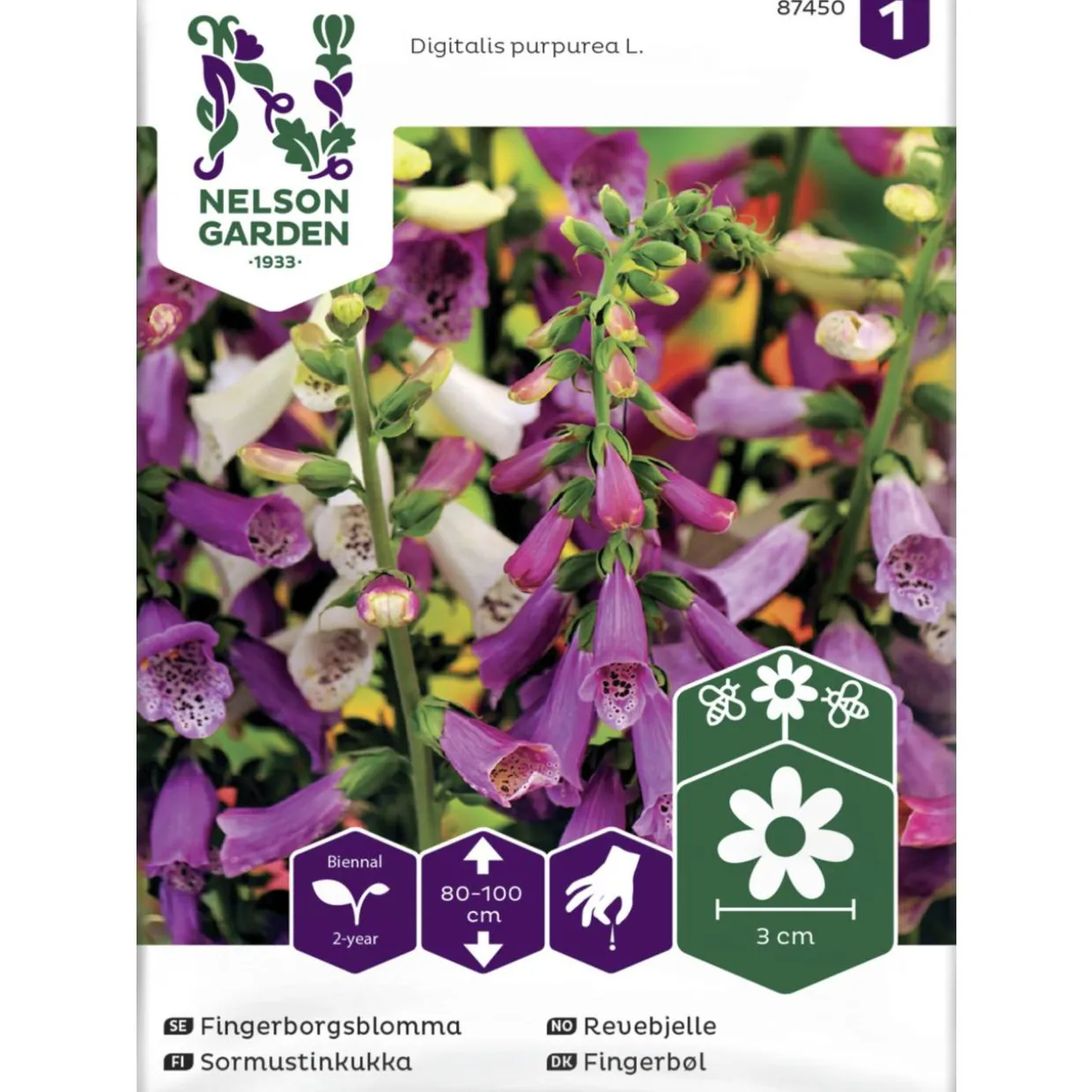 Sormustinkukka siemen Nelson Garden Basic väriseos