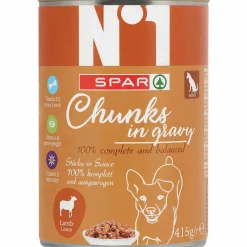 SPAR koiranruoka säilyke 415g lammas
