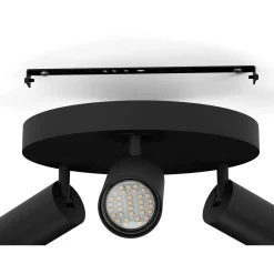 Spottivalaisin 3-os EGLO connect.z led Telimbela-z 3x4,9W Ø25cm musta