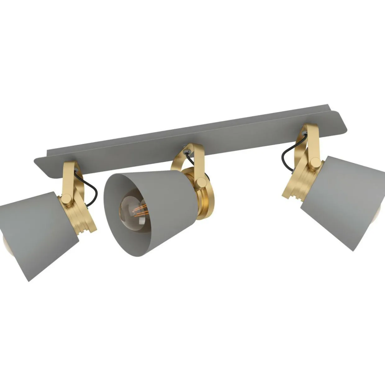 Spottivalaisin 3-os EGLO Twicken 2x40W 59x20,5cm harmaa/kulta