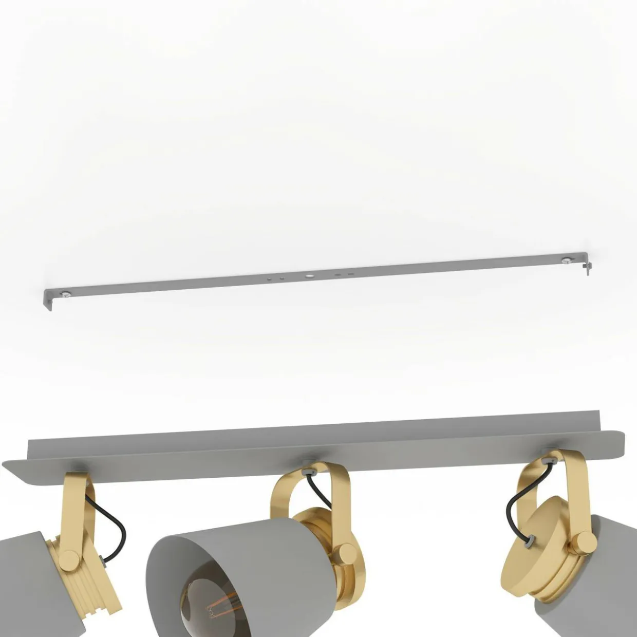 Spottivalaisin 3-os EGLO Twicken 2x40W 59x20,5cm harmaa/kulta