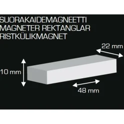 Suorakaidemagneetit 2 kpl
