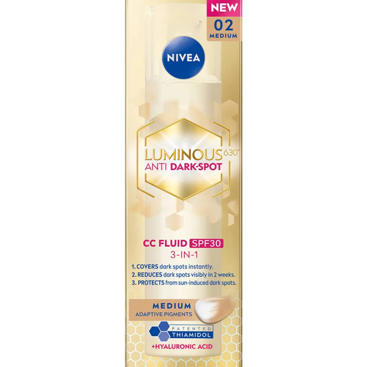 Sävyttävä päivävoide Nivea 40 ml Luminous630 Anti Dark-Spot CC Fluid SK30