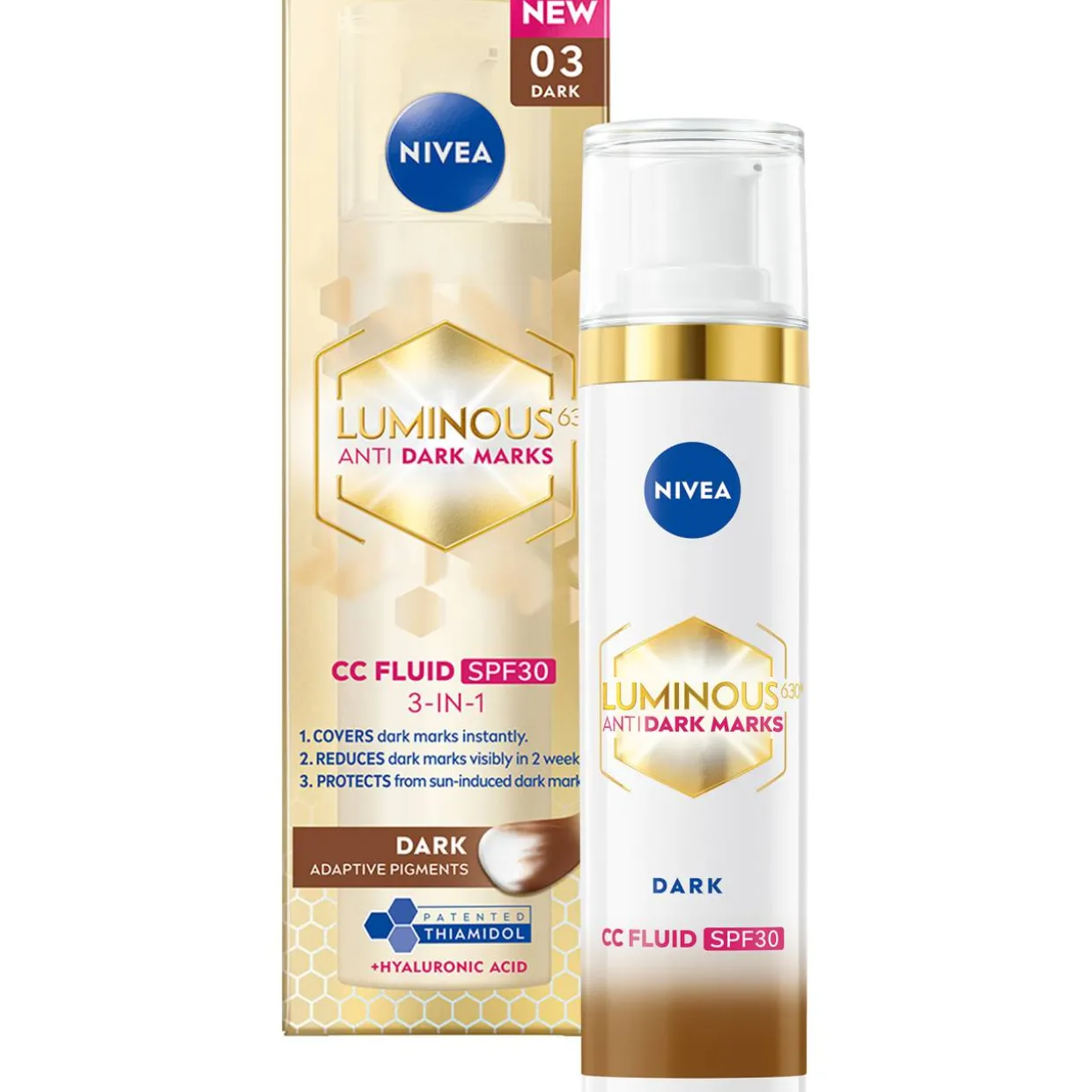 Sävyttävä päivävoide Nivea 40 ml Luminous630 Anti Dark-Spot CC Fluid SK30