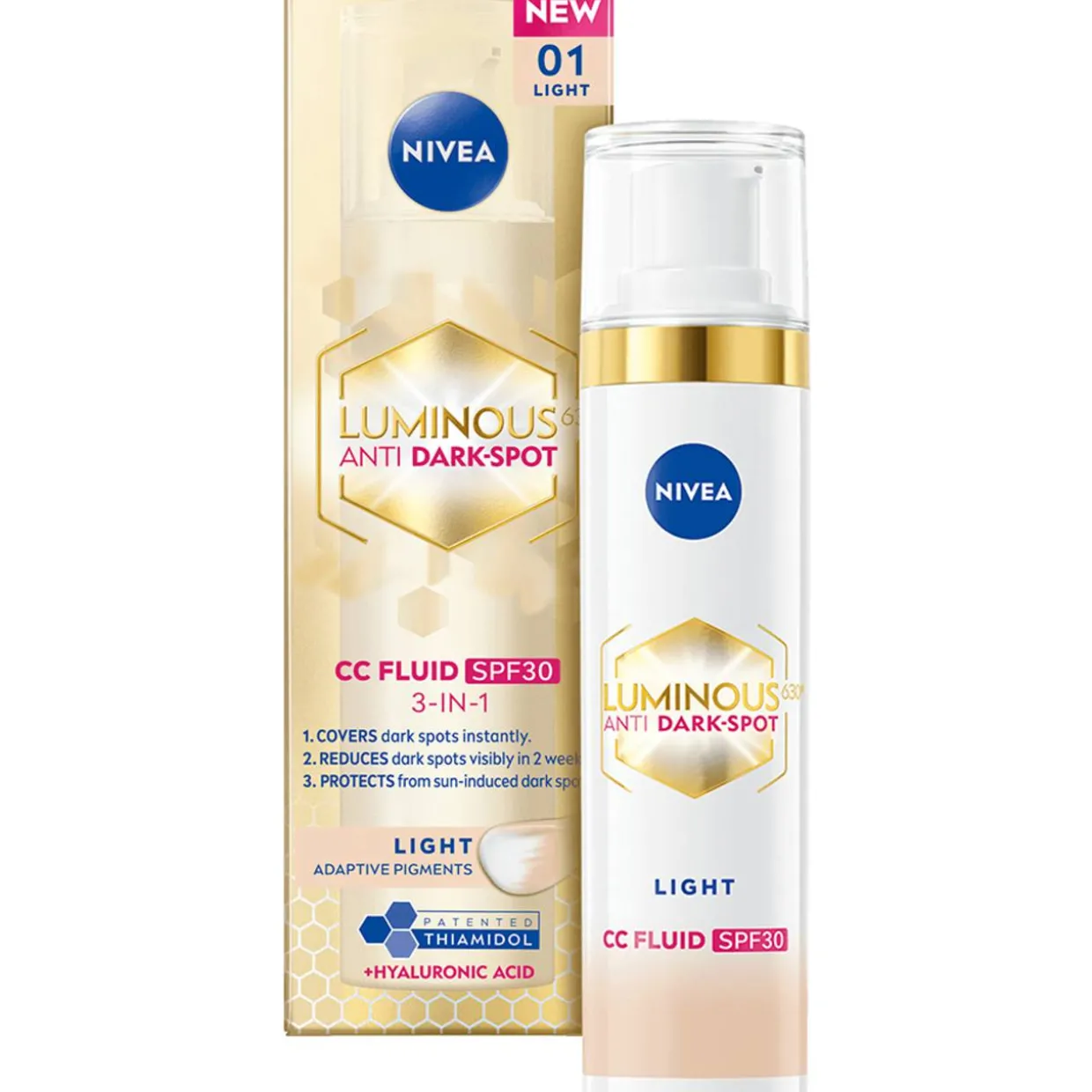 Sävyttävä päivävoide Nivea 40 ml Luminous630 Anti Dark-Spot CC Fluid SK30