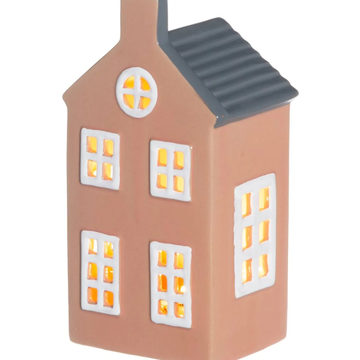 Talolyhty LED-valoilla Finnlumor Copenhagen vaaleanpunainen 15 cm