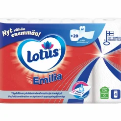 Talouspaperi Lotus Emilia 4 rl valkoinen