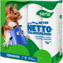 Talouspaperi Serla 16 rl NETTO valkoinen