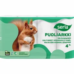 Talouspaperi Serla 4 rl Puoliarkki