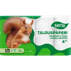 Talouspaperi Serla 4 rl valkoinen