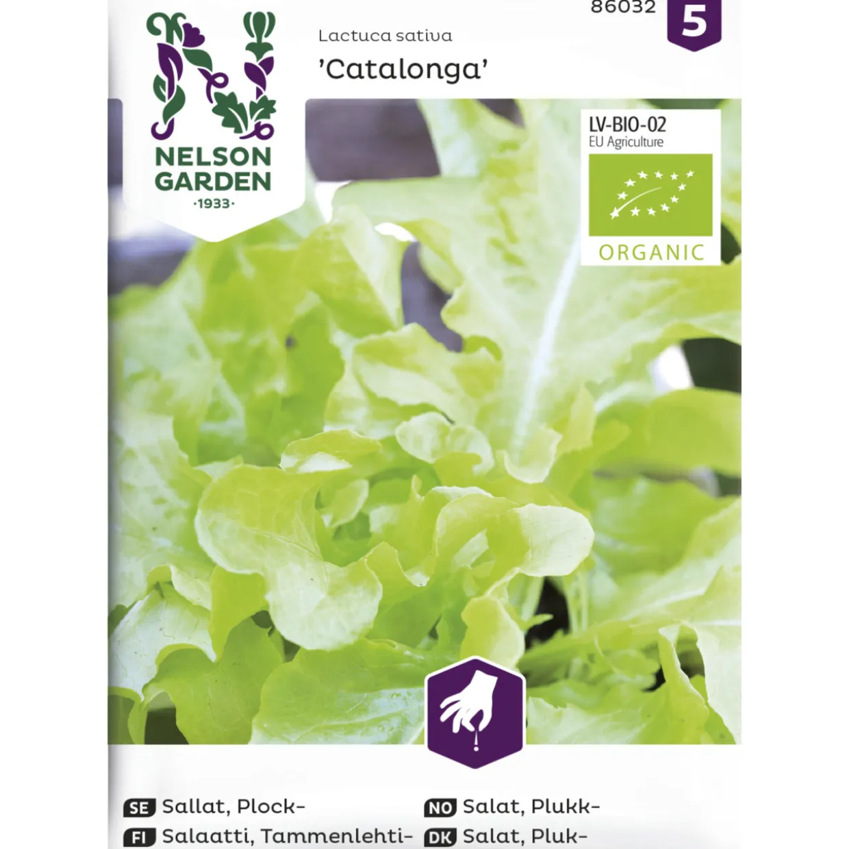 Tammenlehtisalaatti siemen Nelson Garden Basic Catalon Organic