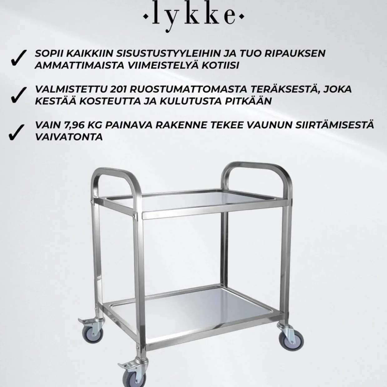 Tarjoiluvaunu Lykke