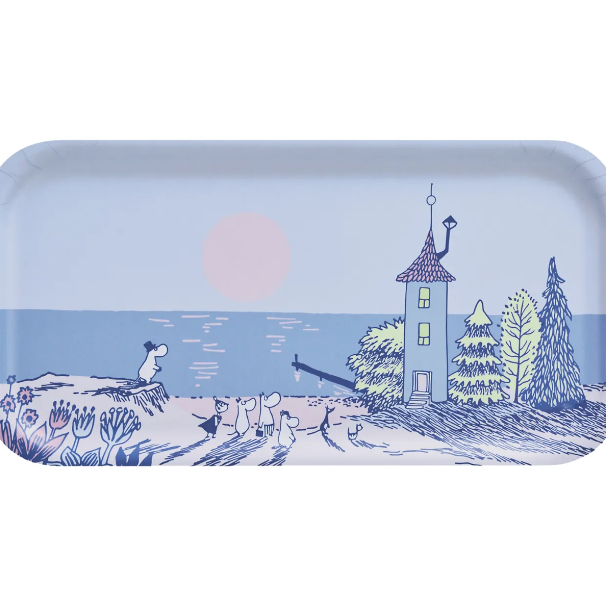 Tarjotin Muurla 43 x 22 cm Muumi Auringonlasku