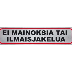 Tarra "ei mainoksia tai ilmaisjakelua"