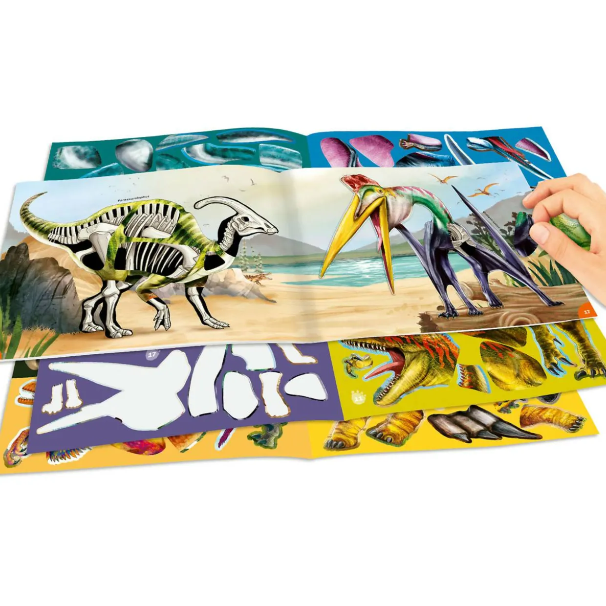 Tarrakirja Dino World Sticker Fun