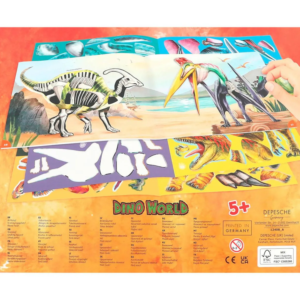 Tarrakirja Dino World Sticker Fun